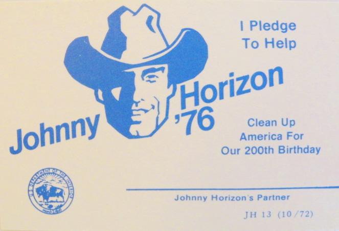 Johnny Horizon pledge card