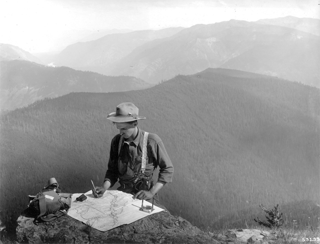 Forest ranger on Cabinet National Forest, Montana, 1909.