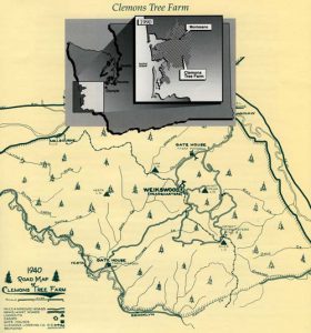 Clemons Tree Farm map