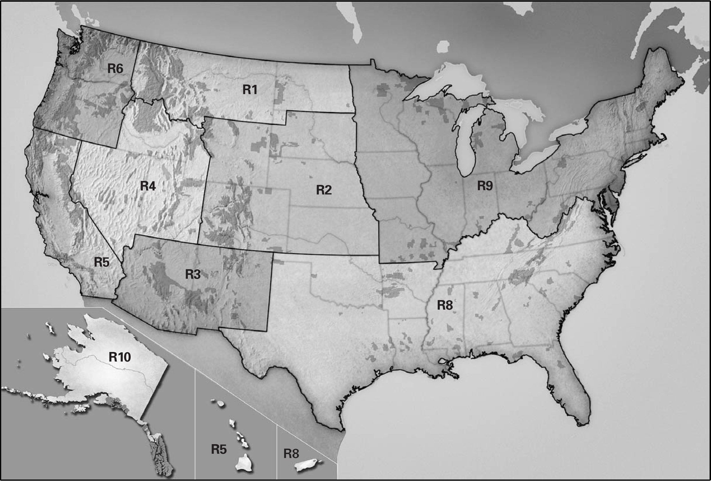 Us Forest Service Regions Map Printable