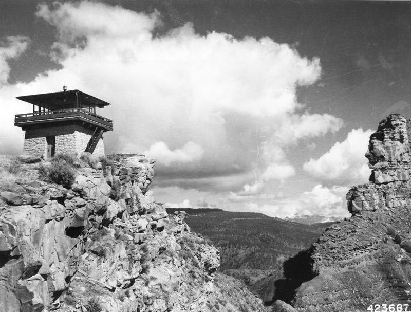 Chimney Rock Lookout Tower, San Juan National Forest, Colorado.