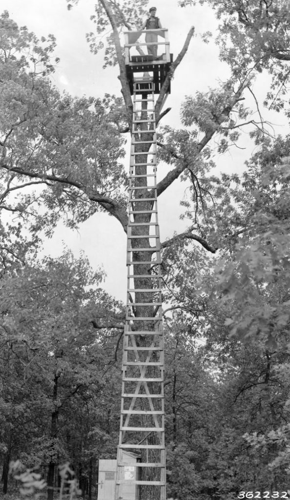 Pole tower, Camp F-17, Winona, Missouri, Clark National Forest.