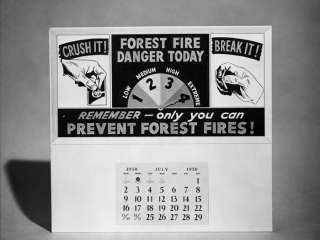 Fire danger calendar.
