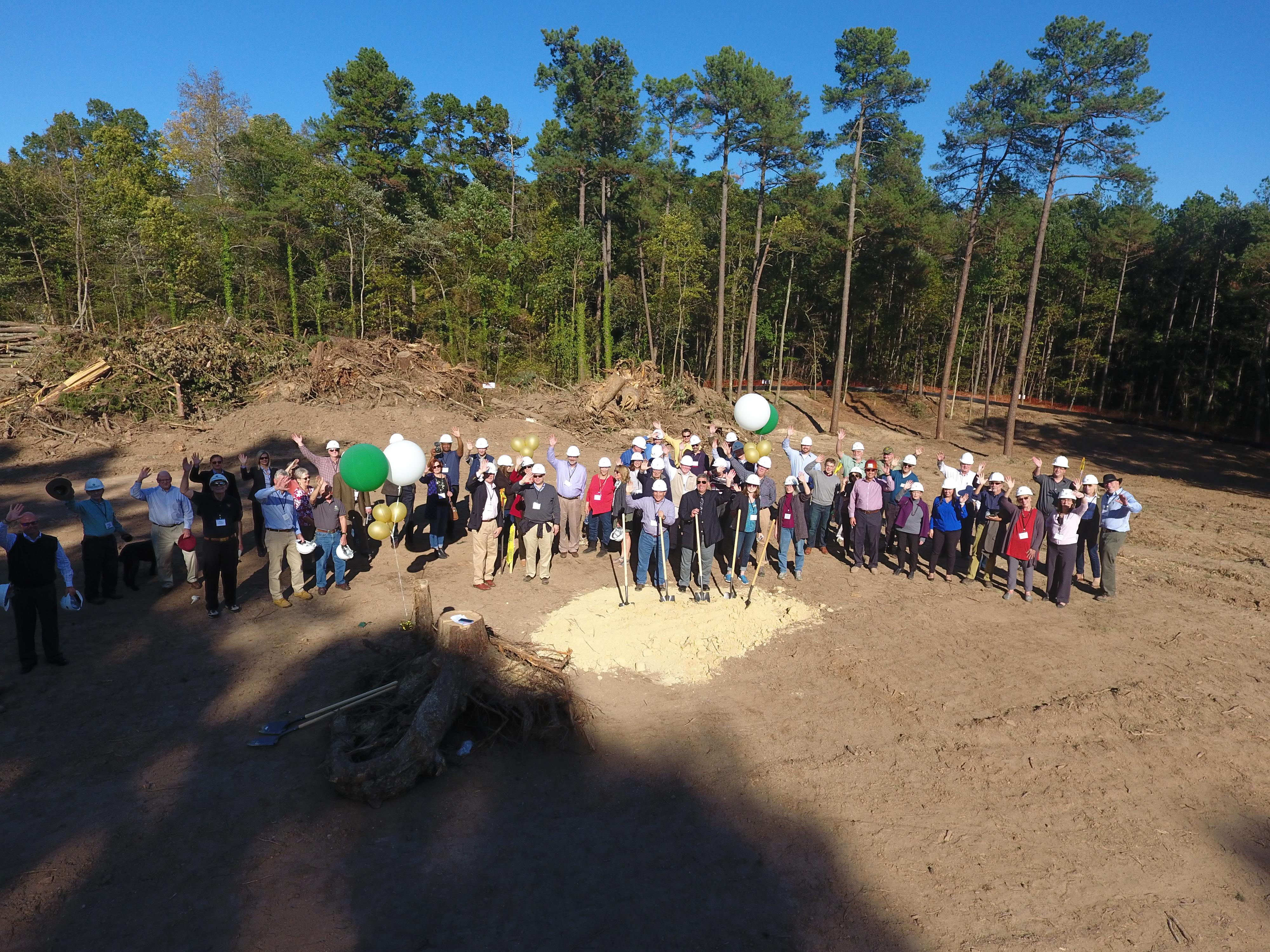 Group Wave during ground breaking ceremony.