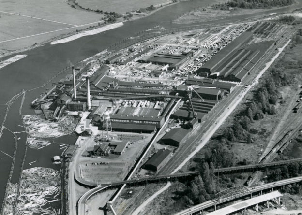 Weyerhaeuser Mill B Aerial 1956 - Forest History Society