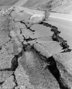 Montana earthquake road damage