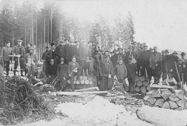 Dr. Schenck and his students join forestmeisters at the Saxony Lumber operation