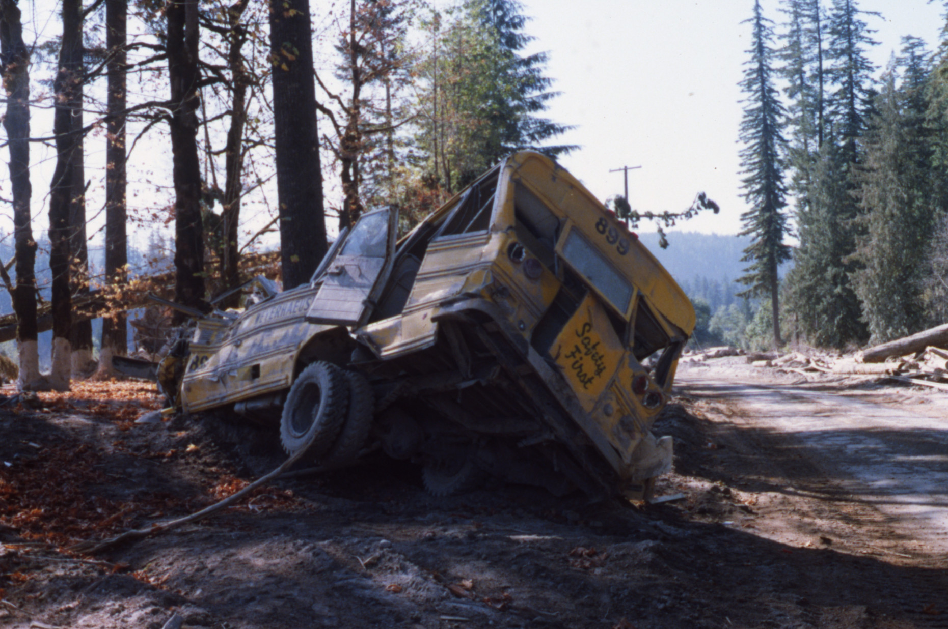 Vehicle destroyed by Mount St. Helens' eruption, 1980