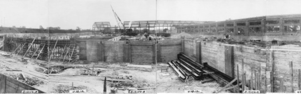Kieckhefer Container Plant Construction, August 8, 1922.