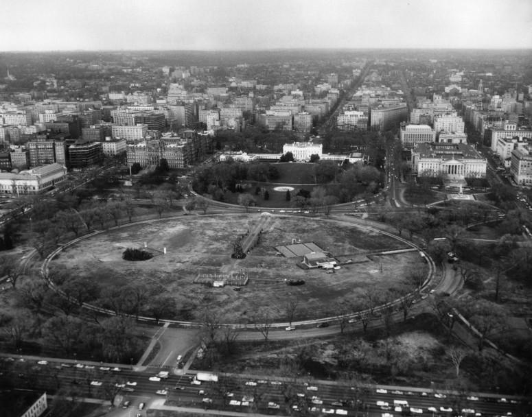 View from Washington Monument of Christmas Tree 1961