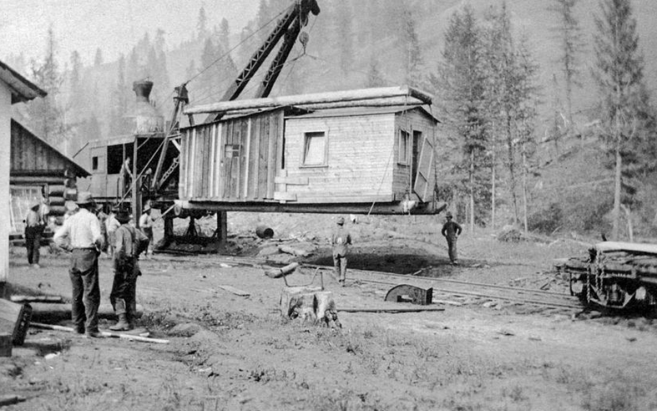 B.Moving Logging Camp; c 1930s.WHC.000727